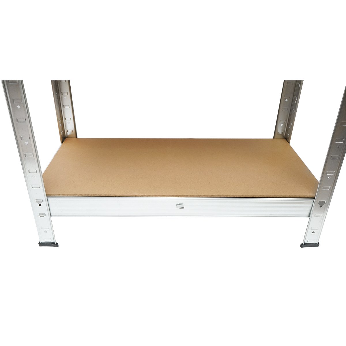 Raft metalic cu 5 polite MDF, 170x80x30cm, 100kg/polita, montaj fara suruburi Breckner Germany